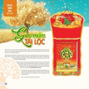 Bloc Siêu Đại 25x35cm – Gieo Mầm Tài Lộc - Mã: AH 04