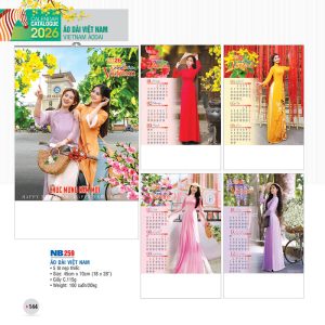  Lịch Nẹp 5 Tờ 45x70cm – Áo Dài Việt Nam - Mã: NB 259
