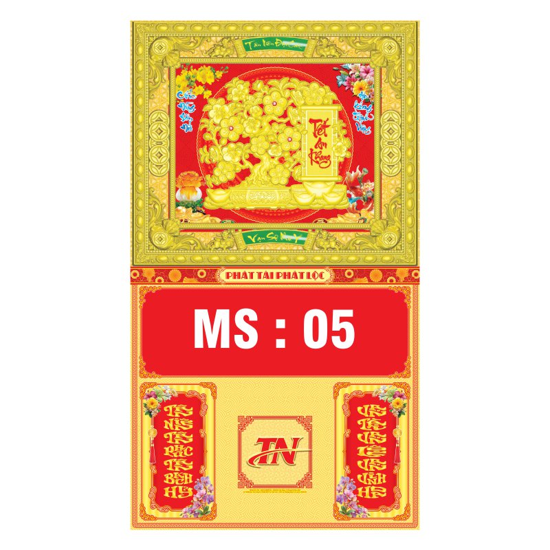  Bìa Khung Cao Cấp 40x70cm Gắn Bloc – Mai Vàng Tài Lộc - Mã: MS 05