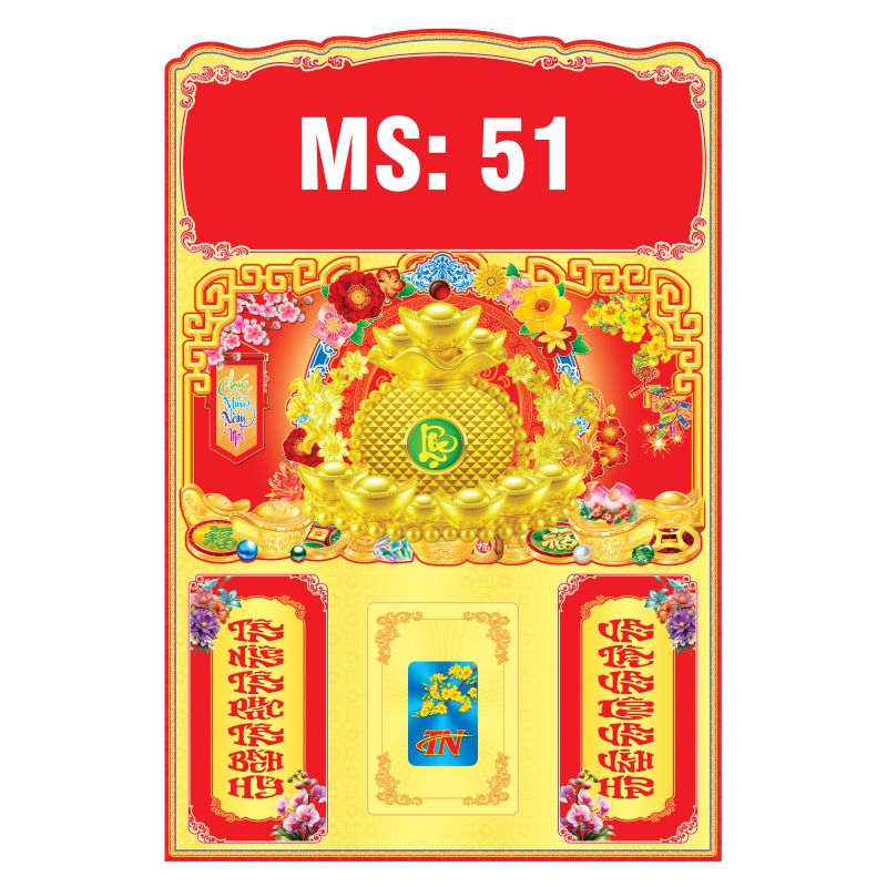  Bìa 40x60cm Gắn Bloc – Túi Vàng May Mắn - Mã: TL 51