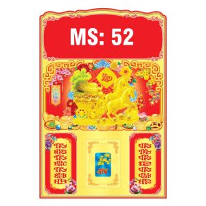  Bìa 40x60cm Gắn Bloc – Song Mã Bách Tài - Mã: TL 52