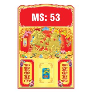  Bìa 40x60cm Gắn Bloc – Ngựa Kéo Xe Vàng - Mã: TL 53