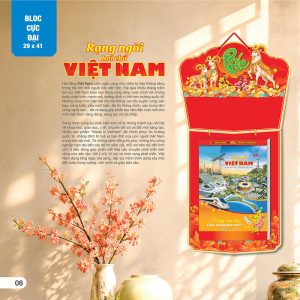 Bloc Cực Đại 29x41cm – Rạng Ngời Hai Chữ Việt Nam - Mã: AH 02