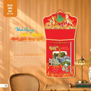 Bloc Cực Đại 29x41cm – Tinh Hoa Việt Nam - Hạnh Phúc Rạng Ngời - Mã: AH 04