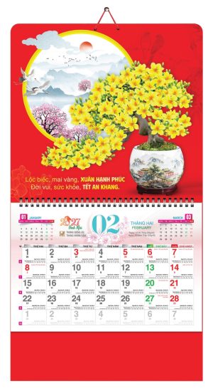  Lò Xo Giữa Bộ Số 37x70cm – Mai Vàng - Mã: AH 30
