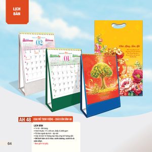  Lịch Để Bàn 17x23cm – Khai Mở Thịnh Vượng - Chào Đón Bình An - Mã: AH 48