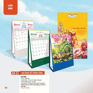  Lịch Để Bàn 17x23cm – Tạo Dựng Thành Công - Mã: AH 51