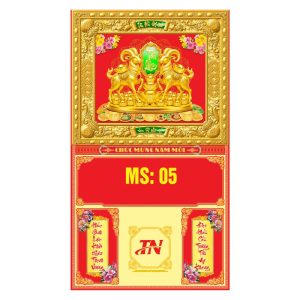  Bìa Khung Cao Cấp 40x70cm Gắn Bloc – Song Dương Tài Lộc - Mã: MS 05