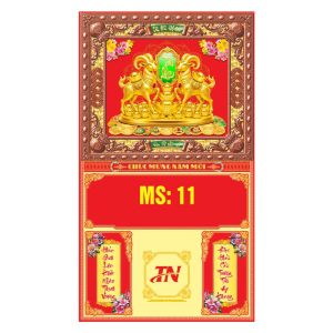  Bìa Khung Cao Cấp 40x70cm Gắn Bloc – Song Dương Tài Lộc - Mã: MS 11