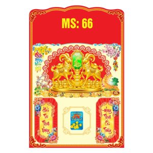  Bìa 40x60cm Gắn Bloc – Song Dương Tài Lộc - Mã: MS66
