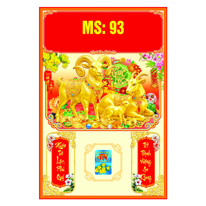 Bìa 40x60cm Gắn Bloc – Phúc Lộc - Mã: MS93
