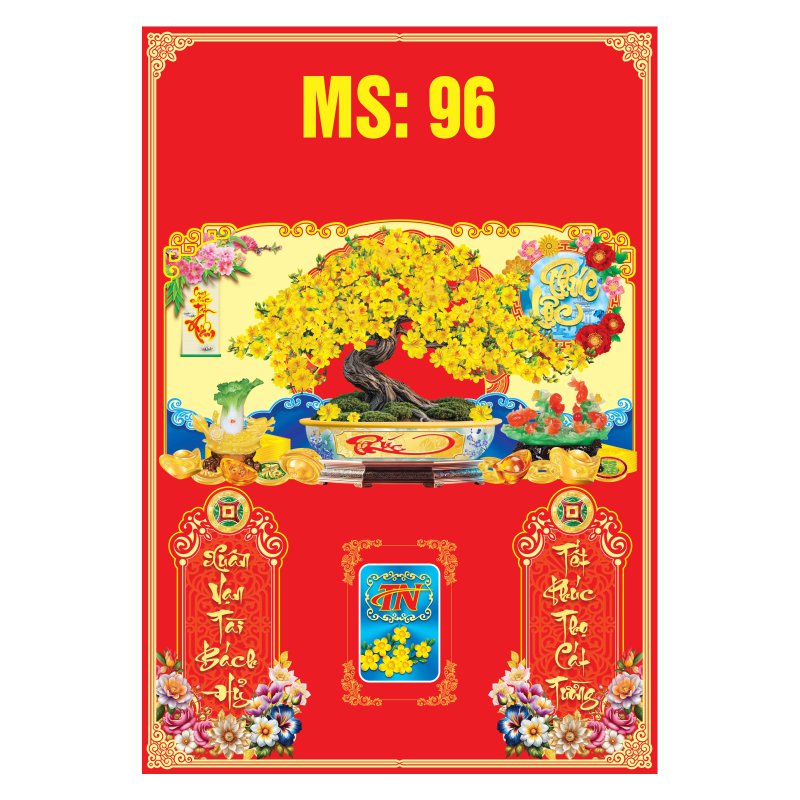 Bìa 35x50cm Gắn Bloc – Mai Phú Quý - Mã: MS 96