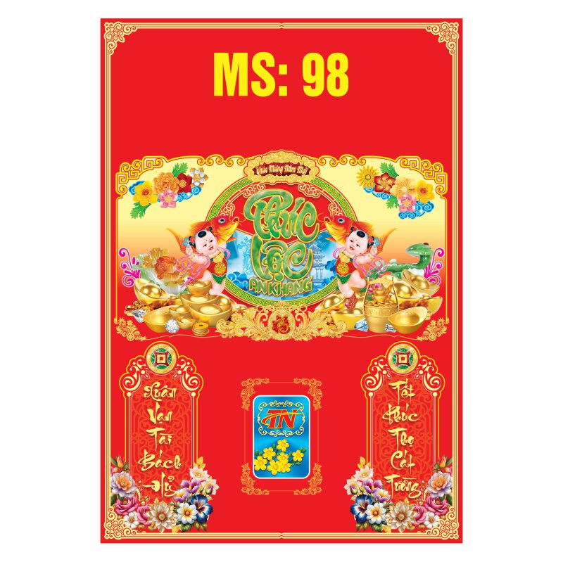 Bìa 35x50cm Gắn Bloc – Phúc Lộc An Khang - Mã: MS 98