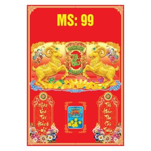 Bìa 35x50cm Gắn Bloc – Đinh Mùi Tài Lộc - Mã: MS 99