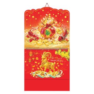  Lò Xo Giữa Bộ Số 37x70cm – Túi Tiền Tài Lộc  - Mã: AH 35