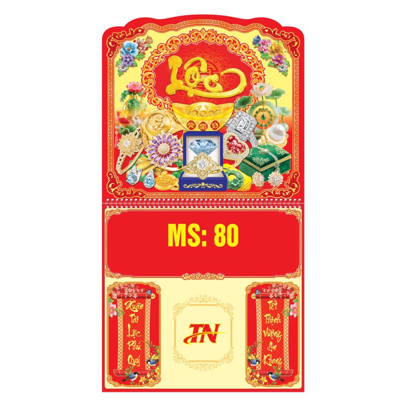 Lò Xo Giữa 37x70cm Gắn Bloc – Tài Lộc Như Ý - Mã: MS80